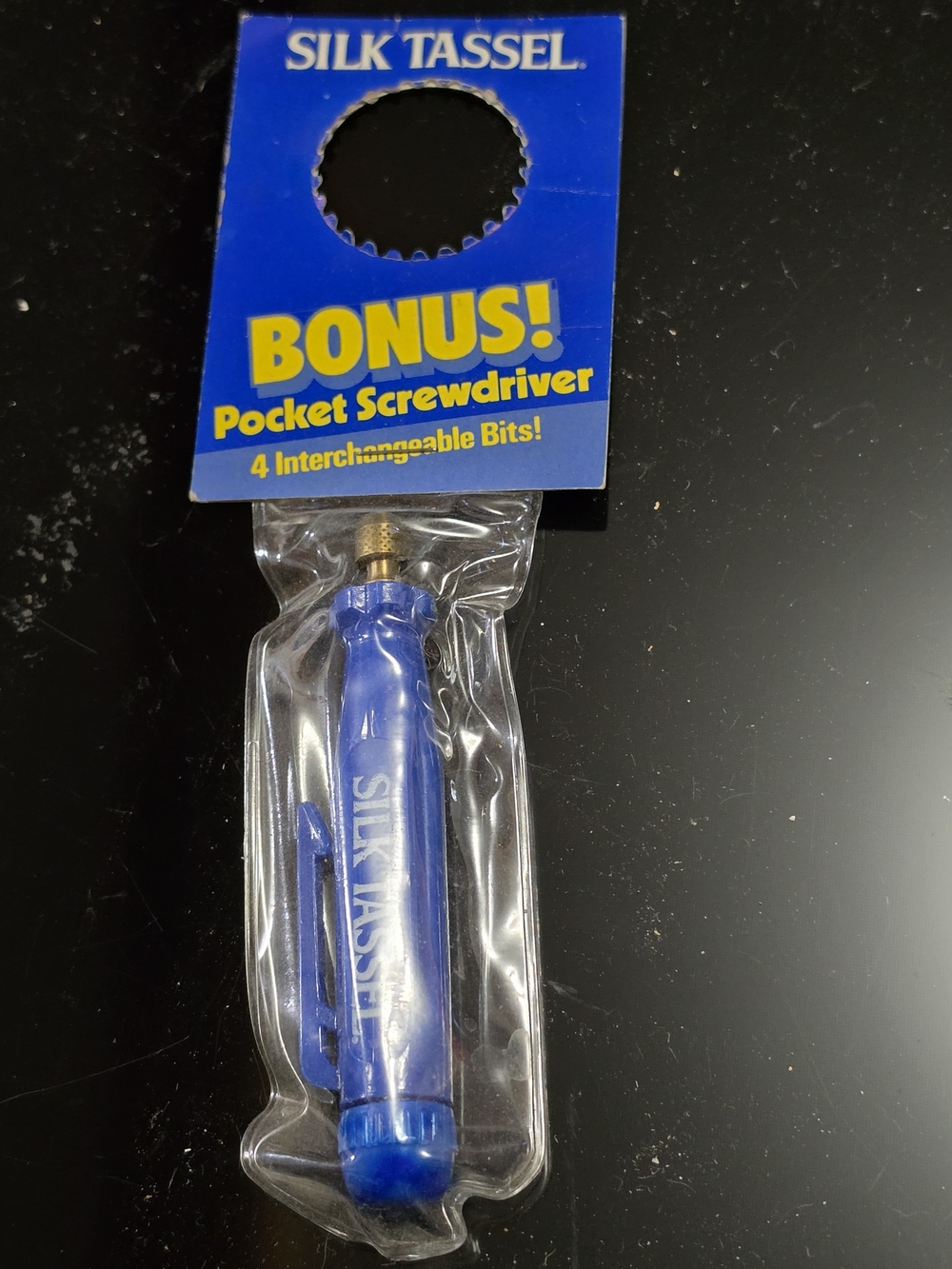 Vintage Silk Tassel Bonus Pocket Screwdriver - 4 Interchangeable Bits - NIP